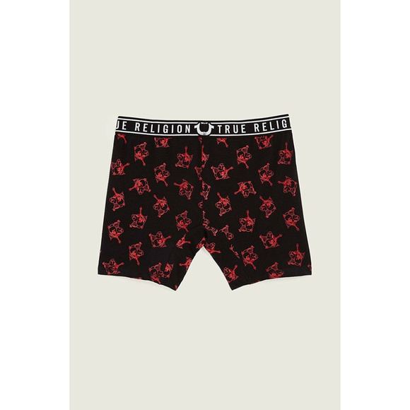 True Religion Underwear & Socks True Religion Mens Buddha Boxer Brief Underwear In Blackred